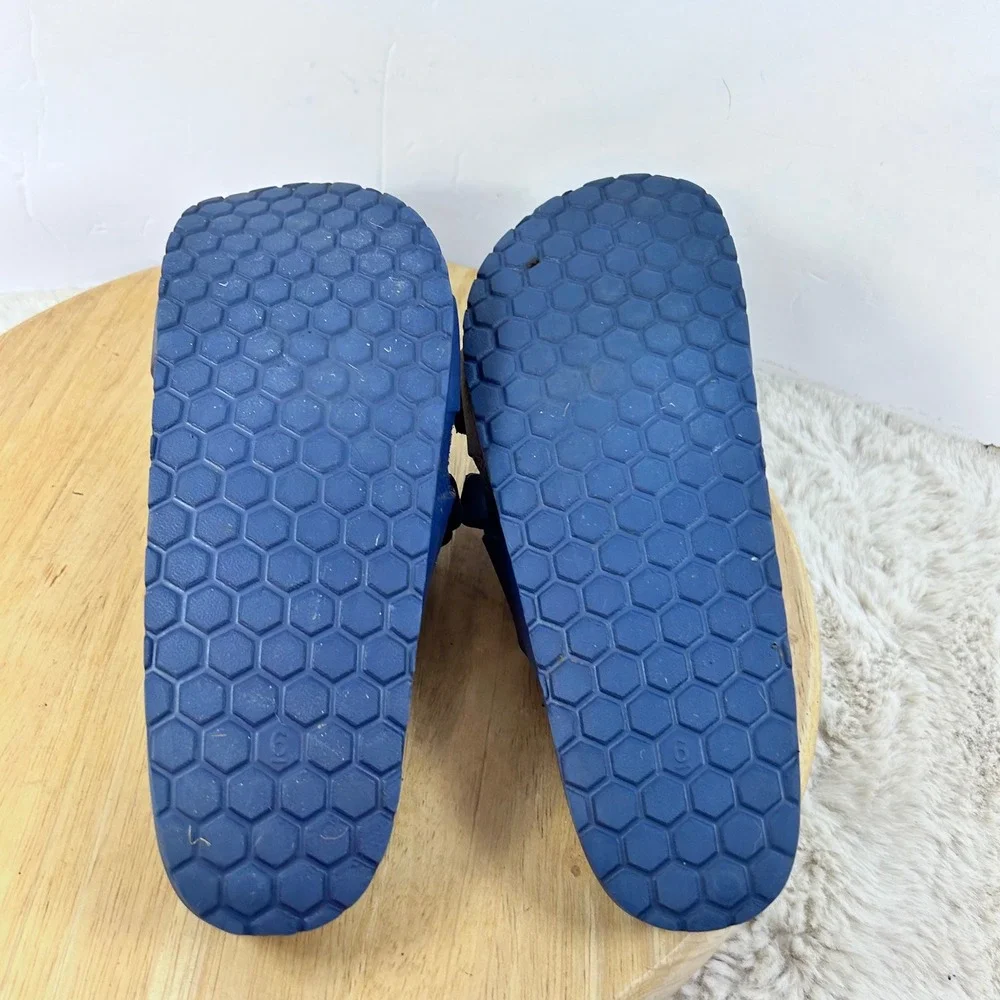 Cat & Jack Kids Navy Blue Sandals‎ Adjustable Buckle Slides Size 6